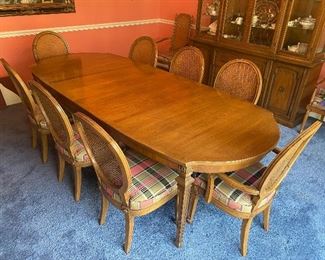 Vintage Thomasville Dining Table and Buffet Cabinet