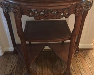 half moon marble top table 