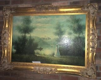 oil painting with gold guild frame