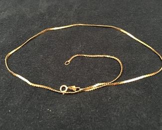 14k gold necklace 16" 5.g