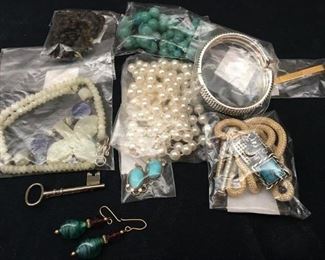 various items of costume jewelry