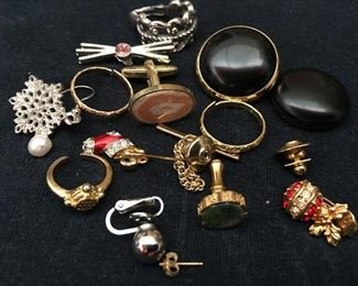 assortment of costume jewelry