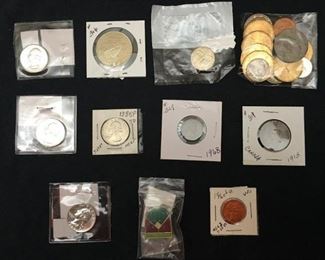 various coins dated 1913 and above