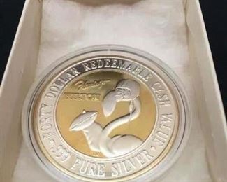 40 dollar redeemable cash value silver 999 1 oz. coin