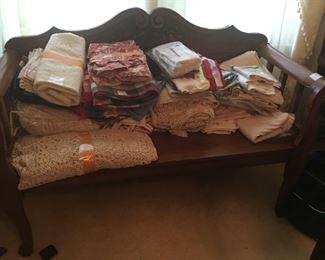 Hall way chair / with table linens