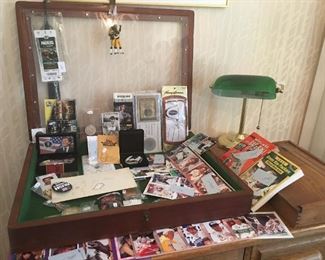 assorted sports memorabilia 