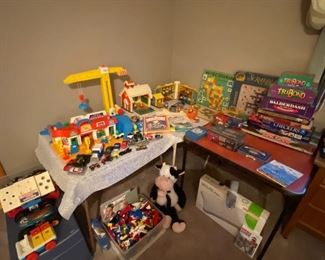 Board games, toys, Legos, Fischer Price Little Tykes 