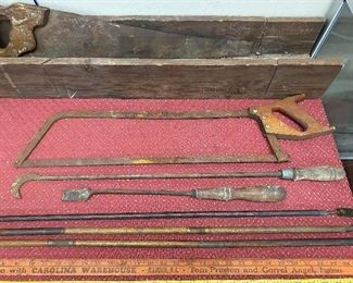 Meat Saw/Old Gun Cleaning Rods