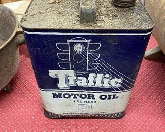 Traffic Motor Oil Can