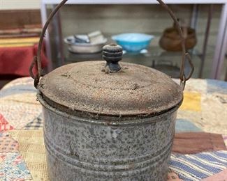 Old Enamelware Berry Bucket