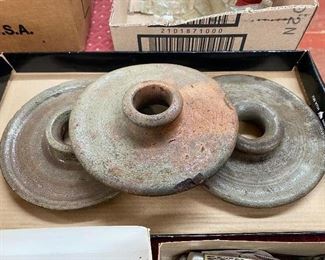 Old Pottery Churn Lids