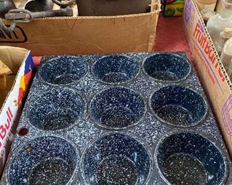 Old Enamelware Muffin Pan