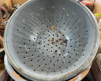Old Enamelware Colanders