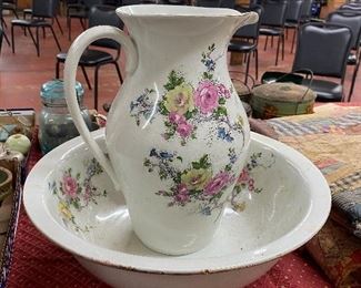 Old Pitcher and Bowl Set (Rubian Art Pottery)
