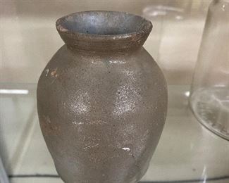 Small Salt Glaze Pottery Jar
