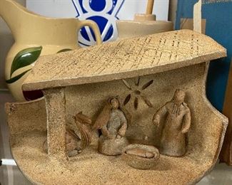 Pottery Manger Scene