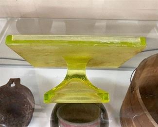 Teaberry Gum Vaseline Glass Counter Stand