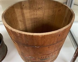 Old Luden's Crystallized Creams Wooden Bucket