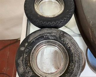 Vintage Tire Advertising Ashtrays