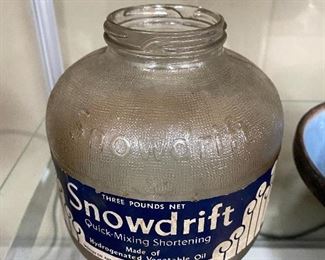 Old Paper Label Snowdrift Jar
