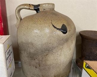 Nice Old Pottery Jug with Drippings