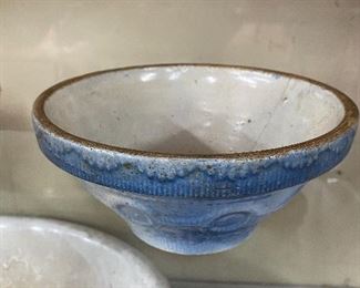 Blue and White Stoneware Wedding Ring Bowl