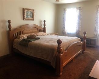 oak bedroom set queen size