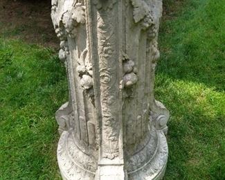 Massive Antique Englewood NJ Mansion house front Carriage Path Pedestals, circa 1860 to 1899.  Solid Carved Marble.  We have A Pair to Offer You.