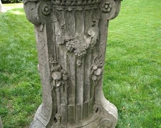 About 44" tall 3rd or 4th quarter of the 19th century Carved Marble Pedestals. A matching pair.
