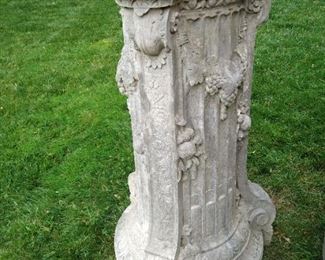 Looking at the gorgeous revival style finely Carved Marble Pedestals.