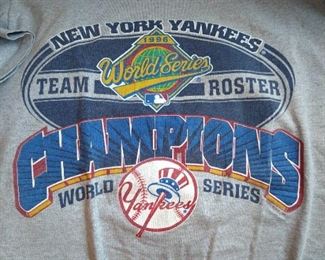 Hard to Find... The 1996 New York Yankees Team Roster, World Series Champions, 2- Sided Tee Shirt. 