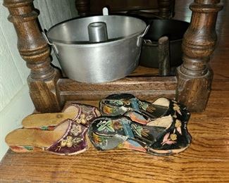 Hand Carved Asian Shoes