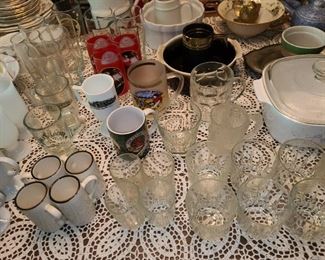 Assorted Glassware, China, Etc.