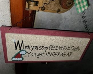 Santa Underwear Sign
