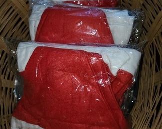 BRAND NEW SANTA HATS