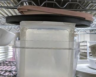 (2) Plastic Containers with lids