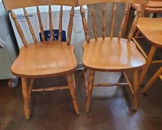 (2) Wood Dining Chairs