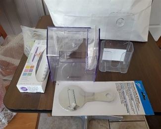 Candy Container With Scoop, Icing Comb Set, Chocolate Curler, Business Card Holder