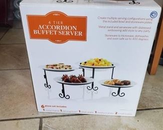 4 Tier Accordion Buffet Server