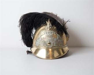 French Brass Fireman Helmet