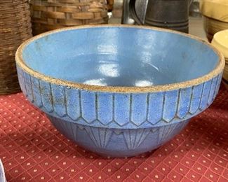 Several Old Kitchen Bowls (Banded and Stacking)