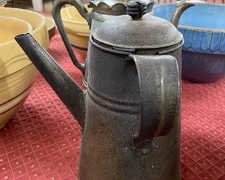 Early Tinware Coffee Pot