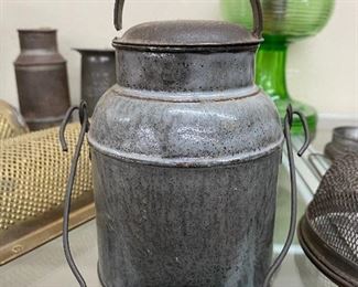 Early Graniteware Cream Pail  