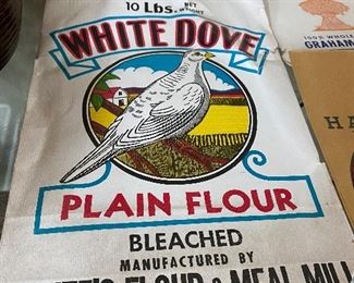 Old White Dove Flour Bag Warrenton, N.C.