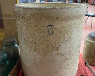 Six Gallon Stoneware Crock