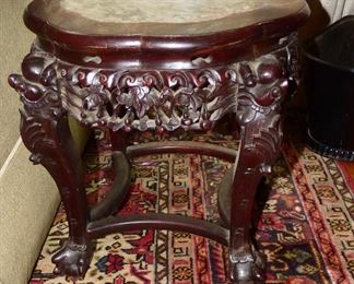 Chinese Marble top Tabouret