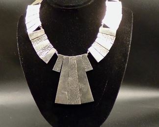 Mid Century Mod Sterling Silver Necklace
