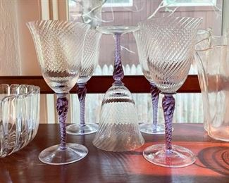 Purple-Stemmed Wine Glasses (Neiman Marcus)