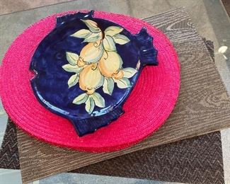 Placemats, Hand Painted Fish Plate