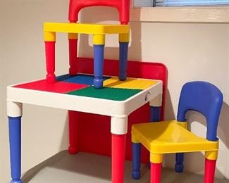 Children's Lego Table & Chairs